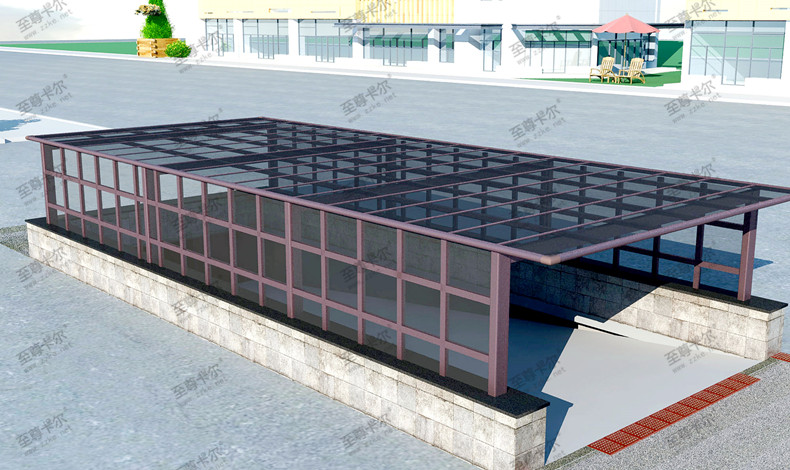 全新消息：地下車棚入口雨棚效果圖，地下車庫棚報價