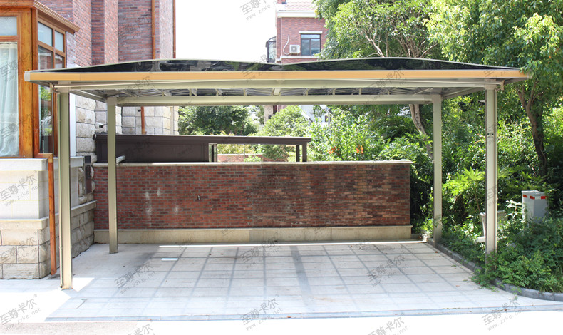 做鋁合金車棚不知道有哪些款式？來(lái)看這些大氣好看的車棚圖片